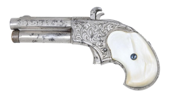 REMINGTON RIDER FACTORY ENGRAVED MAGAZINE PISTOL.