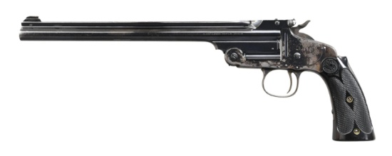 SMITH & WESSON 2ND MODEL SINGLE SHOT PISTOL.