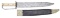 LARGE EARLY AMERICAN BONE HANDLED BOWIE KNIFE &
