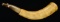 EARLY FOLKY LARGE AMERICAN ENGRAVED POWDER HORN OF