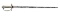 18th CENTURY EUROPEAN HUNTING SWORD OR CUTTOE.
