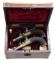 ATTRACTIVE PAIR OF BECKWITH FLINTLOCK BRONZE FRAME