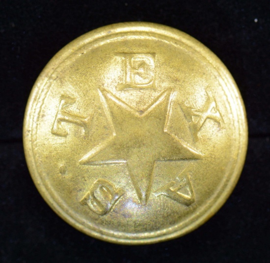 RARE TEXAS LOCALLY MADE CONFEDERATE BUTTON.
