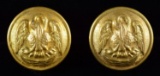 2 LOCALLY PRODUCED LOUISIANA CONFEDERATE BUTTONS.