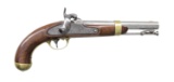 H. ASTON MODEL 1842 U.S. PERCUSSION PISTOL.