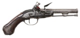 UNMARKED CANNON BARREL FLINTLOCK GREATCOAT