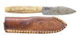 RARE SCAGEL CUSTOM UTILITY KNIFE & SHEATH MADE FOR