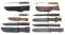 6 MILITARY & CIVILIAN KNIVES WITH 1 BAYONET.