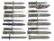 GROUPING OF WWII AND POST-WAR U.S. BAYONETS.