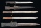 LOT OF THREE GERMAN SAWBACK BAYONETS.