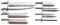 VARIED GROUPING OF SEVEN BAYONETS AND ONE SWORD.