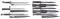 INTERESTING GROUPING OF 6 EUROPEAN BAYONETS.
