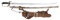 2 US M1903 OFFICER’S SABERS WITH SAM BROWN BELTS.