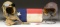US 48 STAR FLAG & 3 FLIGHT HELMETS.