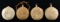 4 SPANISH AMERICAN WAR ERA US CANTEENS.