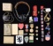 US MILITARY HEADPHONES, INSIGNIA, DOG TAGS, GAR