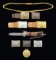 WWII GERMAN GRAVITY KNIFE, BELT BUCKLES, & AN