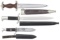 3 WWII GERMAN EDGED WEAPONS.