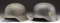 2 WWII GERMAN HELMETS.