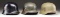 3 WWII GERMAN HELMETS.