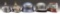 5 GERMAN MILITARY HELMETS.