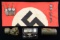 WWII GERMAN FIELD PHONE, FLAG, COMPASS, GASMASK, &
