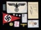WWII GERMAN CLOTH, PINS, & VARIOUS RELATED ITEMS.