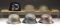 6 WWI & WWII PERIOD HELMETS.