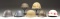 7 MILITARY HELMETS FROM VARIOUS COUNTRIES.