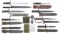 INTERESTING GROUP OF KNIVES, BAYONETS AND MILITARY