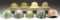6 MILITARY HELMETS & 3 MILITARY PITH HELMETS.