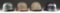 4 WWII AXIS HELMETS.