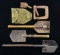 3 ENTRENCHING SHOVELS, 1 ENTRENCHING SHOVEL