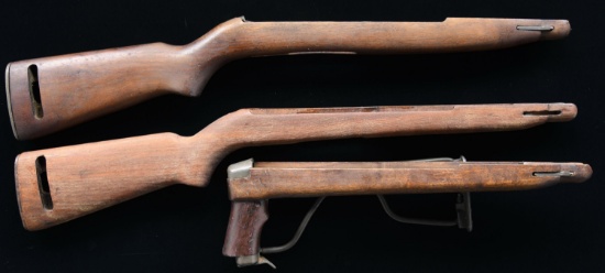 3 U.S. MILITARY M1 SEMI-AUTO CARBINE STOCKS.