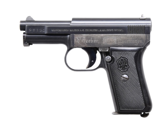 INSCRIBED MAUSER MODEL 1910 SEMI-AUTOMATIC PISTOL.