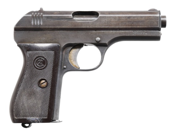 WWII GERMAN ISSUE CZ27 SEMI AUTO PISTOL.