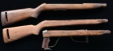 3 U.S. MILITARY M1 SEMI-AUTO CARBINE STOCKS.