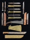 US MILITARY FIGHTING KNIVES, BAYONETS, A SURVIVAL
