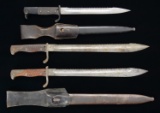 LOT OF THREE GERMAN SAWBACK BAYONETS.