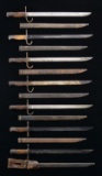 7 WWII JAPANESE ARISAKA BAYONETS.