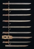7 WWII ERA JAPANESE ARISAKA BAYONETS.