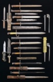 13 MOSTLY EUROPEAN BAYONETS.