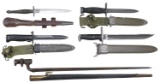 4 BAYONETS & 1 FIGHTING KNIFE.