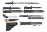 LOT OF ASSORTED BAYONETS WITH HOLSTER.