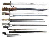 LOT OF ASSORTED BAYONETS.