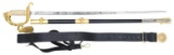 POST WWII ERA US NAVY M1852 OFFICER’S SWORD WITH