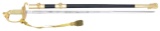 LATE 20th CENTURY US NAVY M1852 OFFICER’S SWORD.