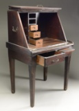 PORTABLE WOODEN FIELD DESK.