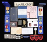 WWII & KOREAN WAR ERA MEDALS & RELATED MATERIAL OF