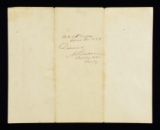 SIGNED ALS BY GEORGE DEWEY AS COMMANDER US NAVAL